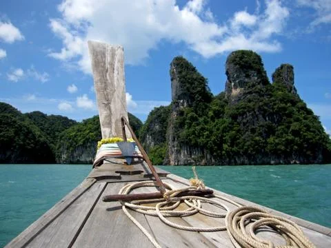 Front part of a longtail boat - Thailand Ko Phi Phi Stock Photos