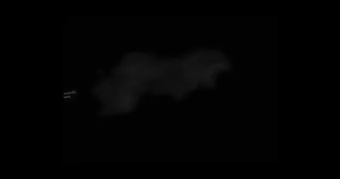 Front Perspective Muzzle Flash Atmospheric Layer On Black Screen 動画素材 334098967