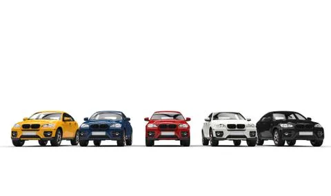 Front Perspective SUVs Stock Illustration