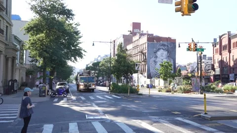 In front of peter luger Stock Footage 165244376