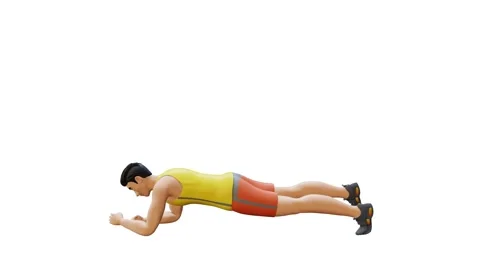 Front Plank With Arm and Leg Lift Video stock 235961913