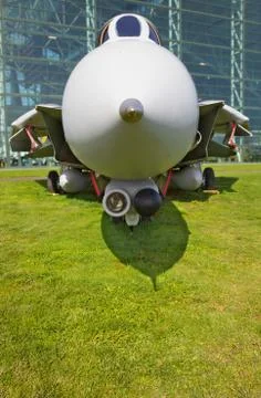 Front profile jet fighter Stock Photos
