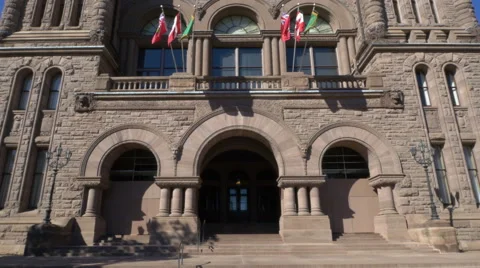 Front of Queen's Park - Toronto Canada - HD 4K+ Stock Footage 42665970