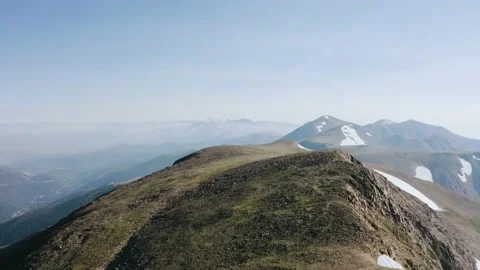 Front Range mountains near Winter Park, Colorado.  Mt. Flora.  4k Drone Footage Stock Footage 136987532