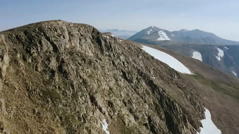 Front Range mountains near Winter Park, Colorado.  Mt. Flora.  4k Drone Footage Stock Footage 136987565