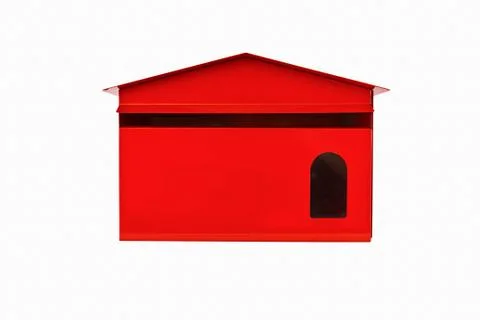 Front red mail box Stock Photos