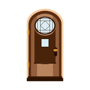 Front residential door Stock Illustration