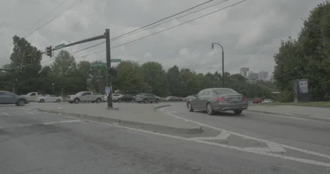 Front right driving plate - Boulevard NE at John Lewis Freedom Parkway NE, Stock Footage 252479220