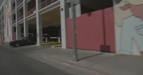 Front right driving plate - Carson Street at Las Vegas Boulevard, Las Vegas Stock Footage 293950885