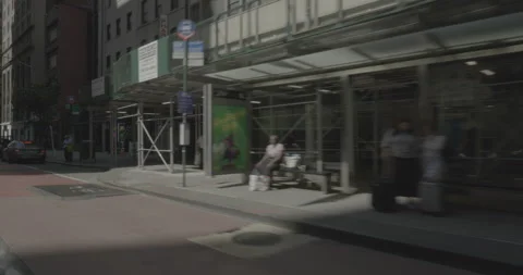 Front right driving plate - E 34th St at 3rd Avenue, Manhattan Stock Footage 254040713