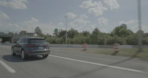 Front right driving plate - Highway 95 at Belvidere Street, Richmond Stock Footage 284944055