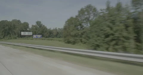 Front right driving plate - Highway 95 at South Carolina Welcome Center, Dillon Stock Footage 285053302