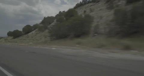 Front right driving plate - Highway 70 at Clear Creek Canyon Road Sevier Stock Footage 288520844