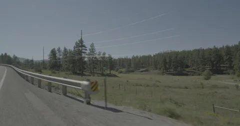 Front right driving plate - Highway 160 at Mile 110 Archuleta County Vídeos de archivo 288558089