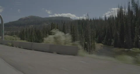 Front right driving plate - Highway 160 at Mile 163 Mineral County Stock Footage 288747218