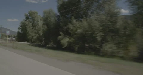 Front right driving plate - Highway 160 at Mile 185 South Fork Stock Footage 288780877