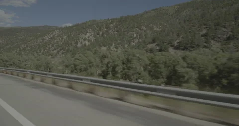Front right driving plate - Highway 285 at Mile 123 Saguache County Stock Footage 288911014