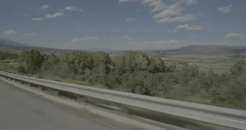 Front right driving plate - Highway 285 at Mile 129 Cheffee County Vídeo Stock 288915867