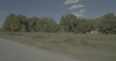 Front right driving plate - Highway 285 at Mile 135 Cheffee County Stock Footage 288921145