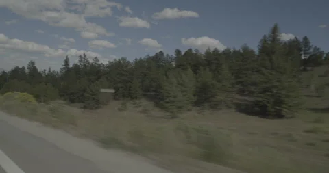 Front right driving plate - Highway 24 at Mile 226 Park County Stock Footage 288953631