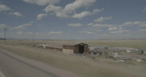 Front right driving plate - Highway 285 at Mile 168 Park County Stock Footage 288967345
