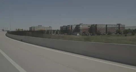 Front right driving plate - Highway 25 at Lincoln Ave Denver Stockbeeldmateriaal 289065431