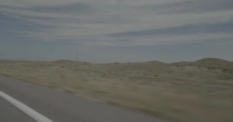 Front right driving plate - Highway 385 at Mile 98 Angora Vídeo Stock 290055865