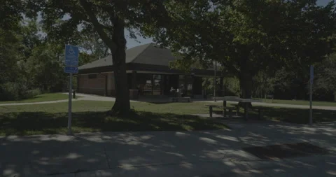 Front right driving plate - Highway 35 at rest area Steele County Stock-Footage 291485106