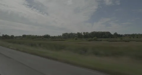 Front right driving plate - Highway 35 at Mile 203 Mason City Stock Footage 291528871