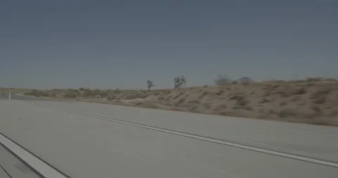 Front right driving plate - Highway 14 at Dawn Road, Rosamond Stock Footage 293703603