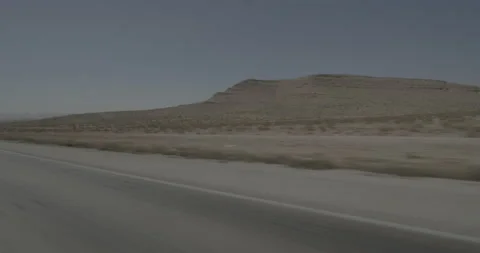 Front right driving plate - Highway 15 at Mile 21, Jean Stock Footage 294544327