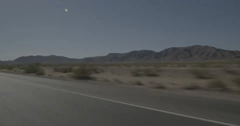 Front right driving plate - Highway 15 at Mile 128, Zzyzx Stock Footage 294588702