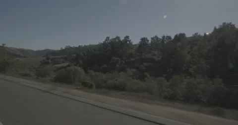 Front right driving plate - Highway 1 at Ardath Drive, Cambria Stock Footage 294942741