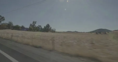 Front right driving plate - Highway 120 at Sims Road, Chinese Camp Stock Footage 295045383