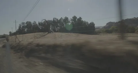 Front right driving plate - Highway 245 at Mile 13, Lemon Cove Stock Footage 295282406