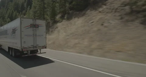 Front right driving plate - I-80 at Exit 148B, Placer County Stock Footage 285414921