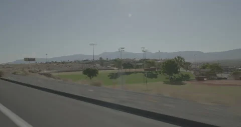 Front right driving plate - I-15 at North Sandhill Boulevard Mesquite Stock-Footage 288322644