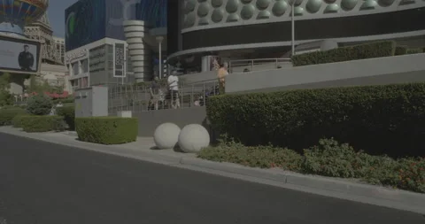 Front right driving plate - Las Vegas Boulevard at Paris Drive, Las Vegas Stock Footage 293945209