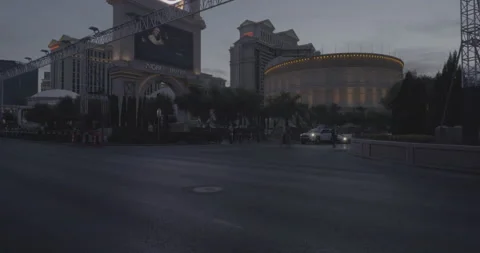 Front right driving plate - Las Vegas Boulevard at Siegried and Roy Drive, Las Stock Footage 294200239