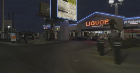 Front right driving plate - Las Vegas Boulevard at Four Seasons Drive, Las Vegas Stock Footage 294205941