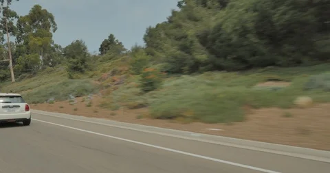Front right driving plate - PCH at Crystal Cove State Park, Newport Beach Stock Footage 101982077