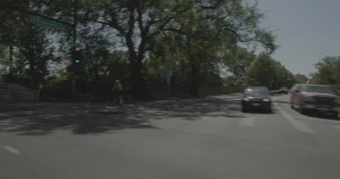 Front right driving plate - Speer Boulevard at Corona Street Denver Stock Footage 289129378