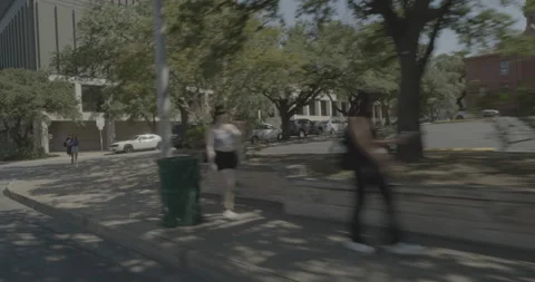 Front right driving plate - West Dean Keaton Street at Guadalupe Street, Austin Stock Footage 253496116