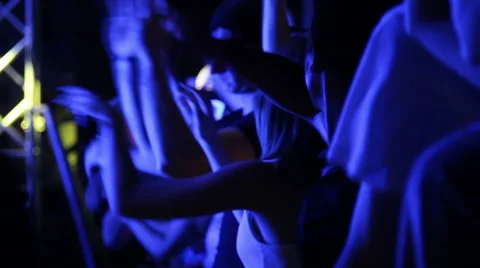 Front row crowd at the concert Stock Footage 65746315