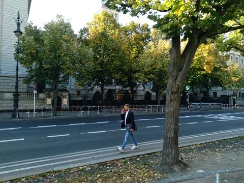 The front of the Russian Embassy in Berlin Stock Photos