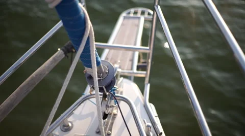 Front of Sailing yacht Stock Footage 67995639