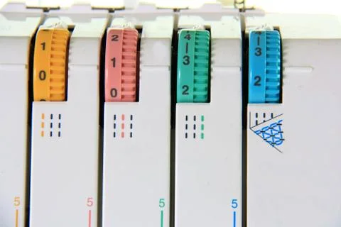 Front of sewing machine Stock Photos