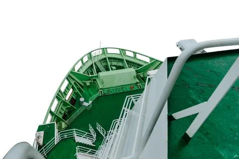 Front of the ship on a white isolated background Stock Photos