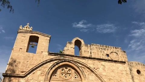 Front Shot of Medieval Monastery of Ayia Napa Stock Footage 90817938