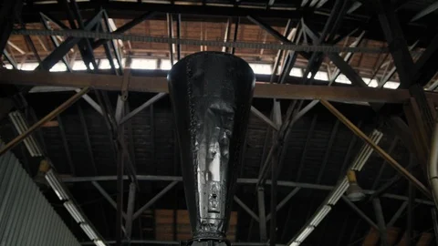 The front side of a boiler on a old steam locomotive Stock Footage 107175830
